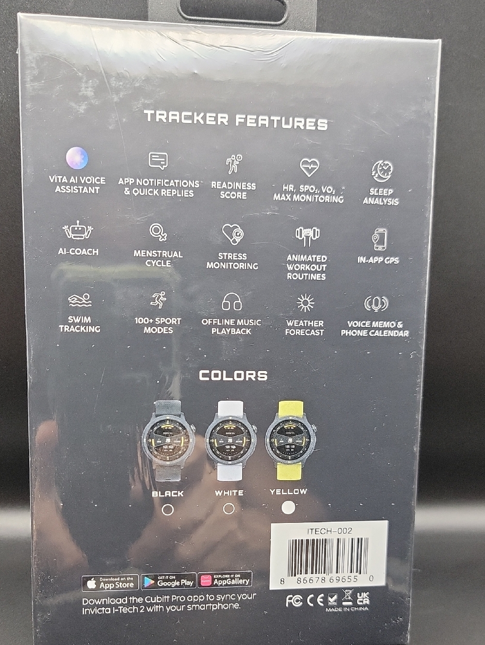NEW Invicta I-Tech 2 Smartwatch Bright Yellow Silicone Band and Black Case 46mm - Picture 4 of 5